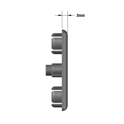 60-010-0 MODULAR SOLUTIONS POLYAMIDE END CAP<br>45MM X 45MM GRAY